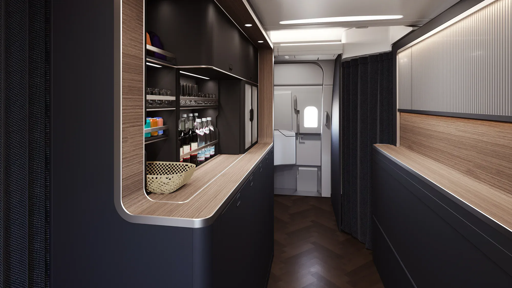 One of the new Club Kitchens on the British Airways A380