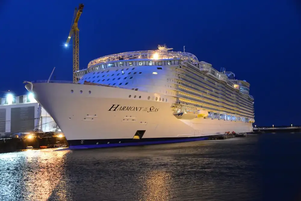 Harmony of the Seas at night