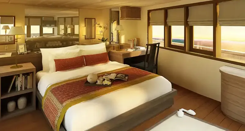 Cabin on board Alila Purnama