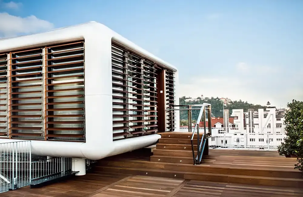 The LoftCube on the roof terrace of Hotel Daniel Graz