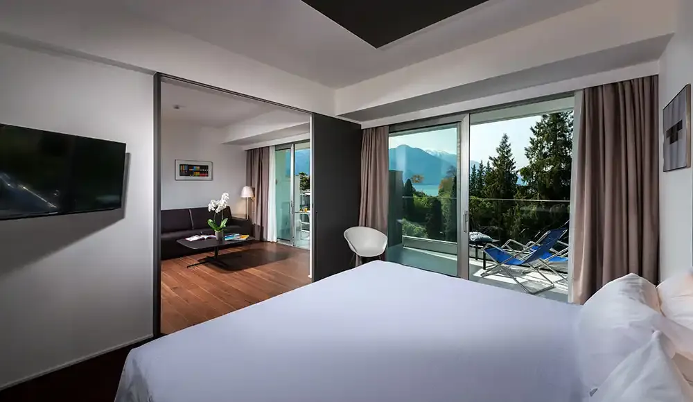 Renovated room at Du Lac et Du Parc Grand Resort