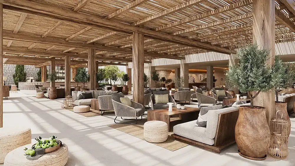 Lobby bar at Ikos Porto Petro