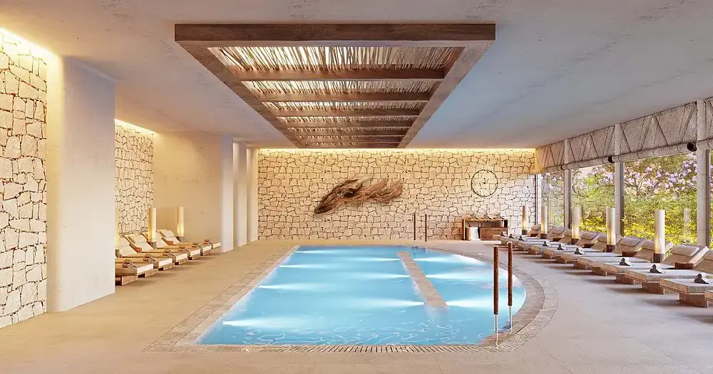 Spa pool at Ikos Porto Petro