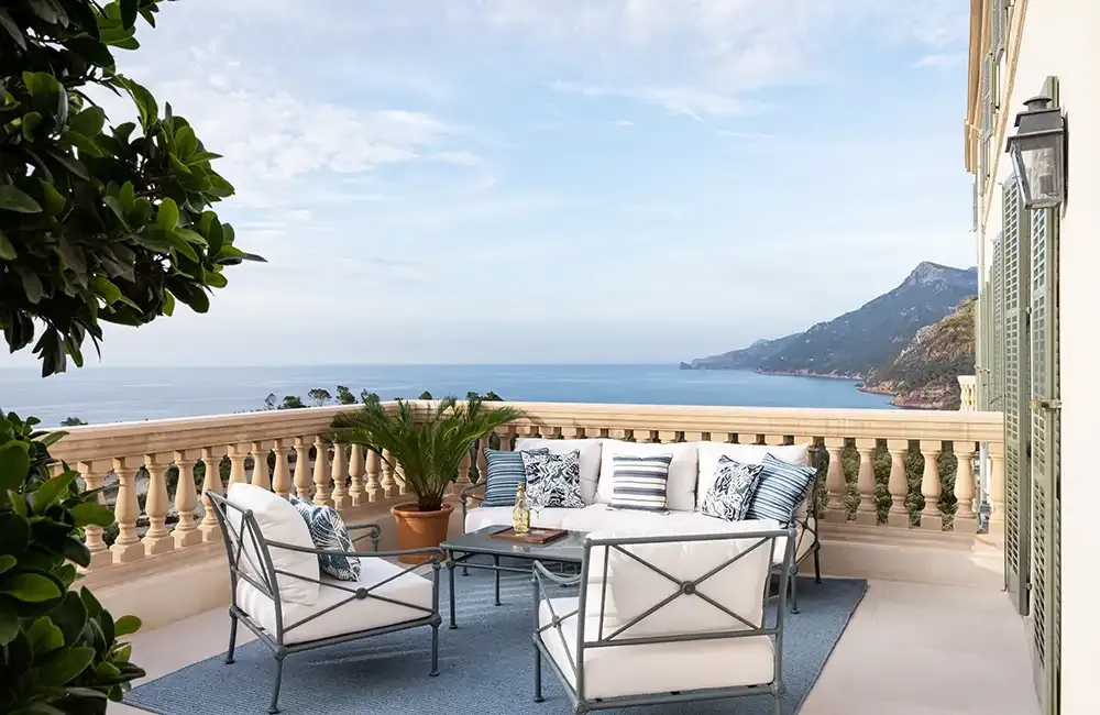 Deluxe sea-view room with terrace at Son Bunyola Hotel