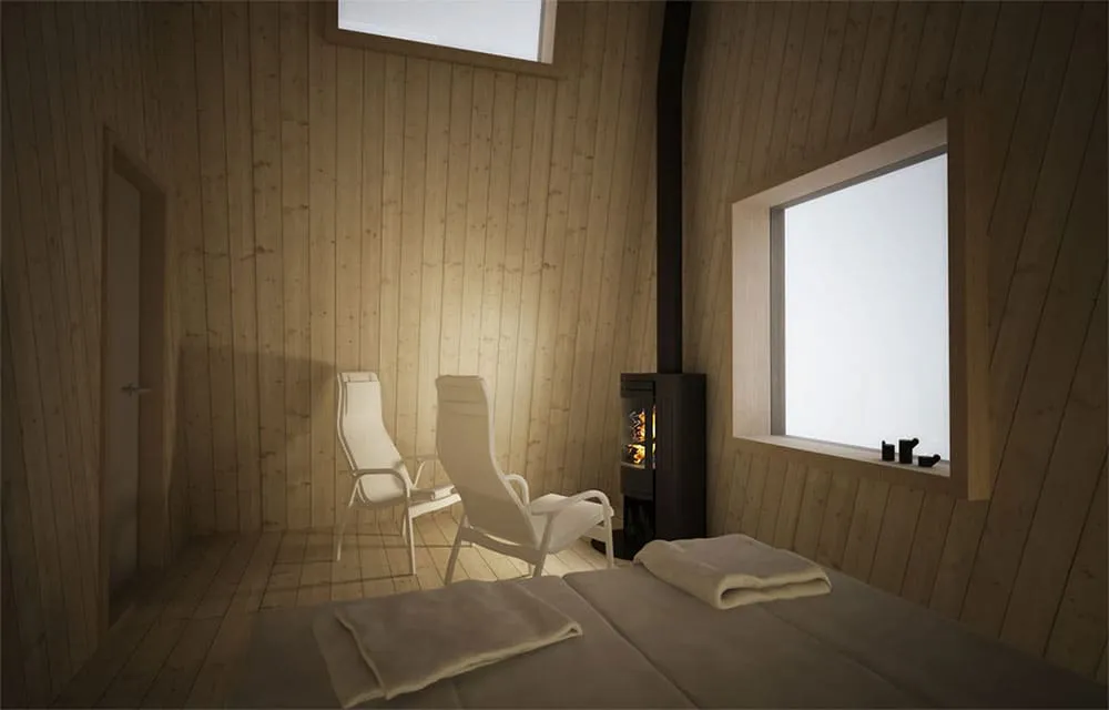 Room at The Arctic Bath in Swedish Lapland