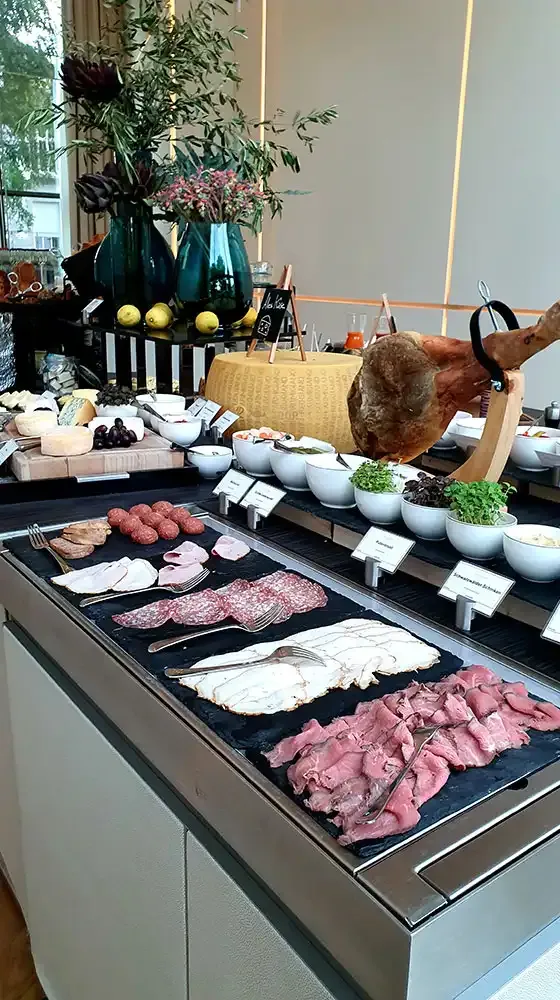 Breakfast buffet at The Fontenay