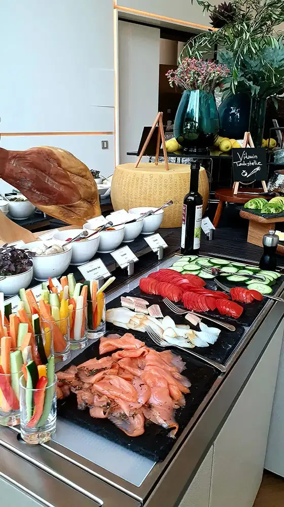 Breakfast buffet with cold cuts at The Fontenay