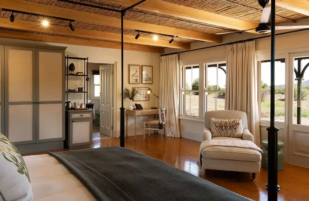 Suite living room at the Karoo Lodge, Samara
