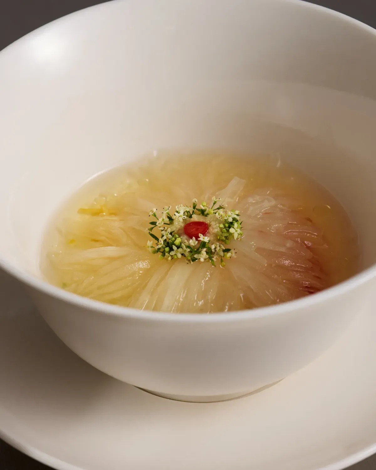 Quail consommé at Marküs in Zurich