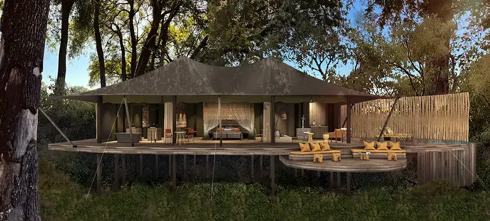 Tented suite at North Island Okavango