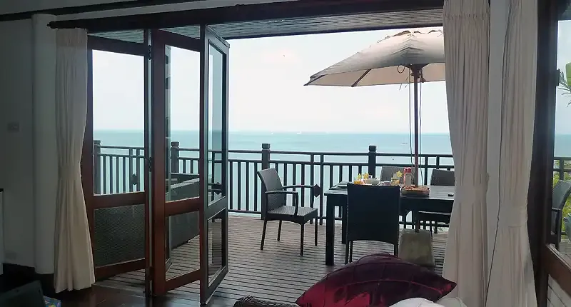 Villa terrace with sea view at the InterContinental Koh Samui