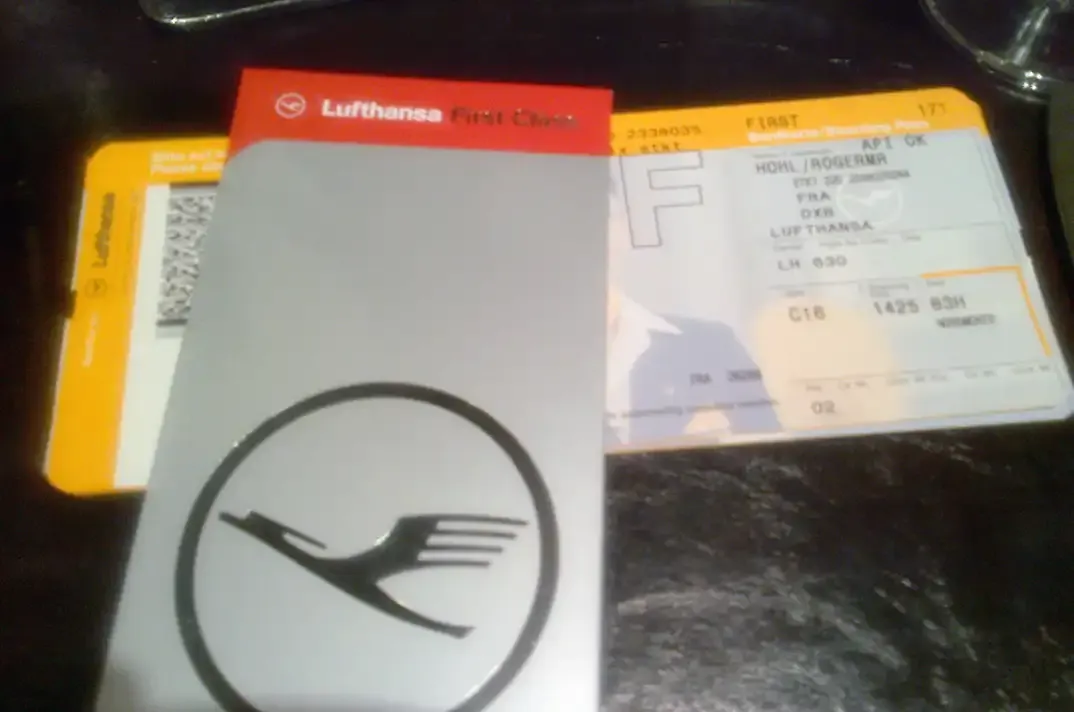 Lufthansa First Class boarding passes