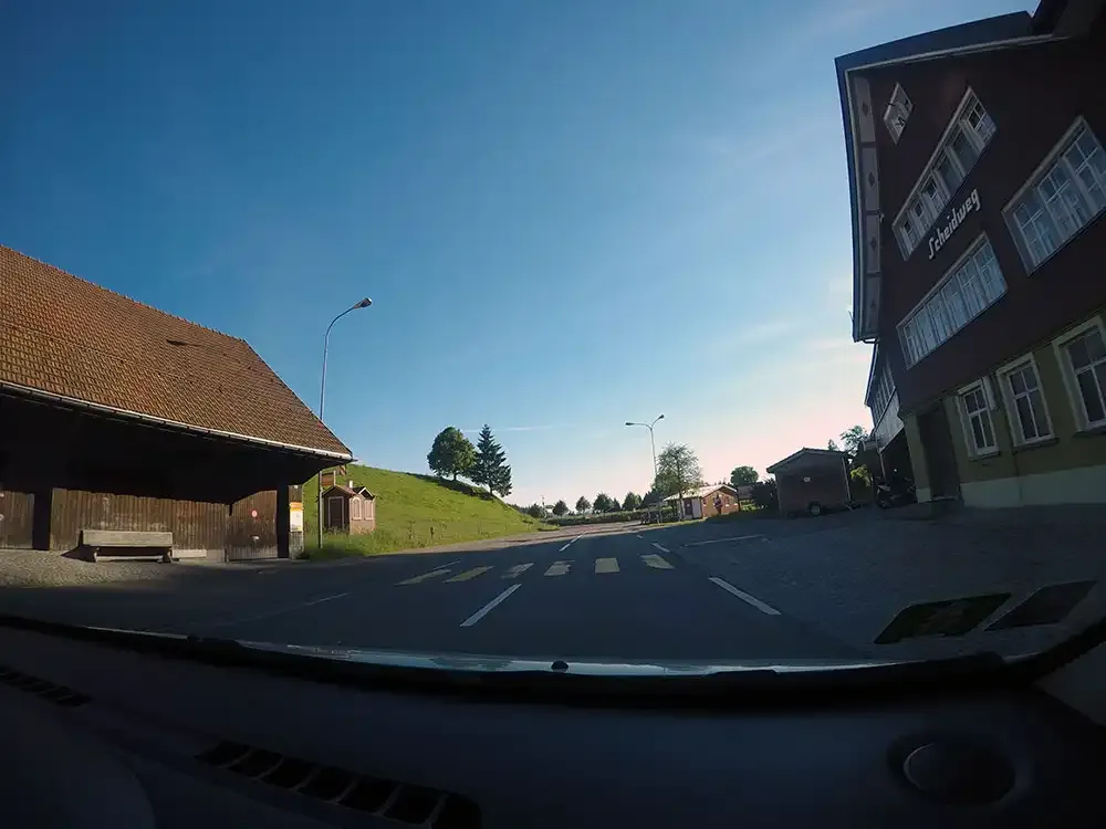 Appenzell village on the way to the Null Stern Hotel