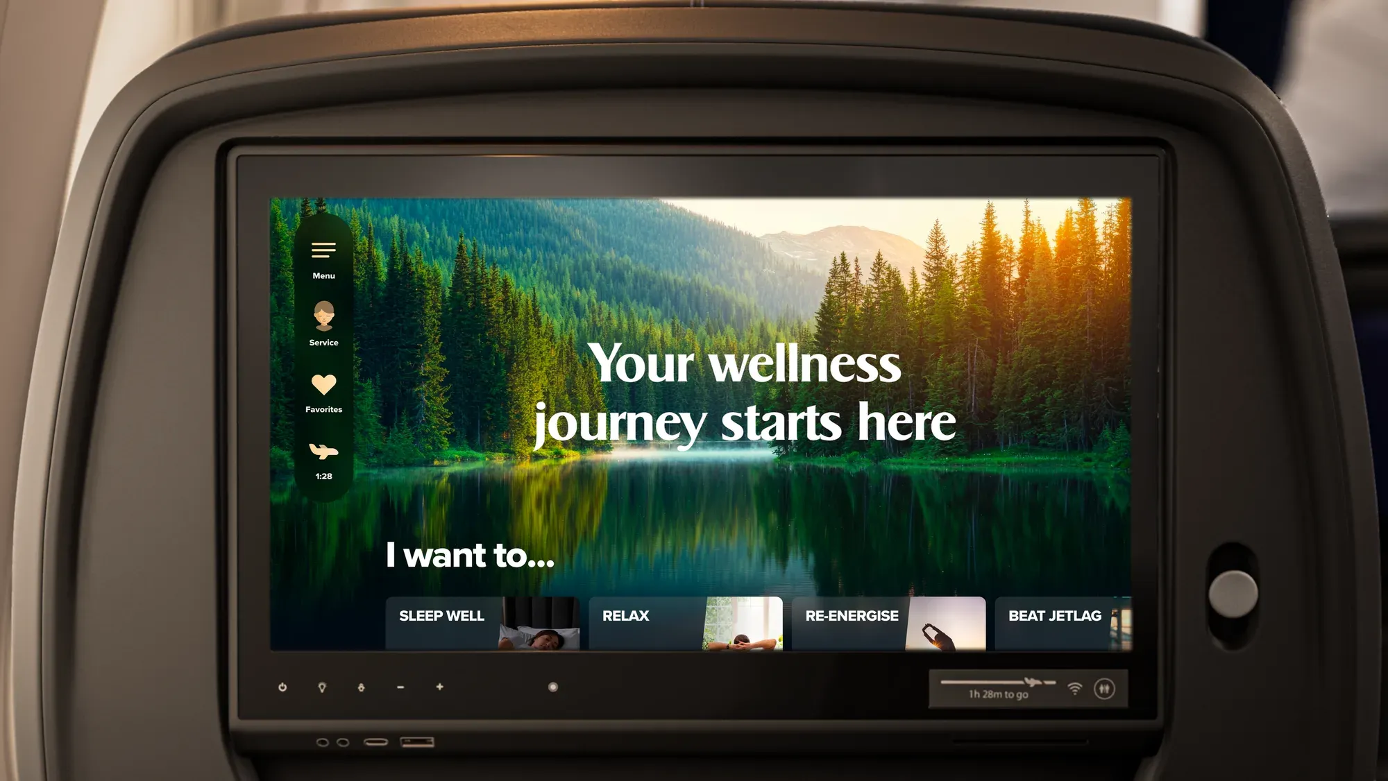 The wellness planner on the new KrisWorld of Singapore Airlines